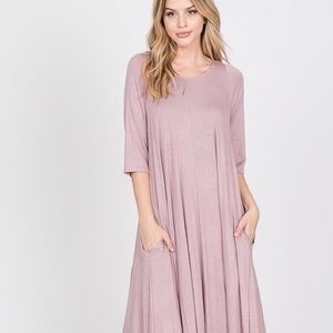 NWT BLUSH PINK DRESS WITH POCKETS